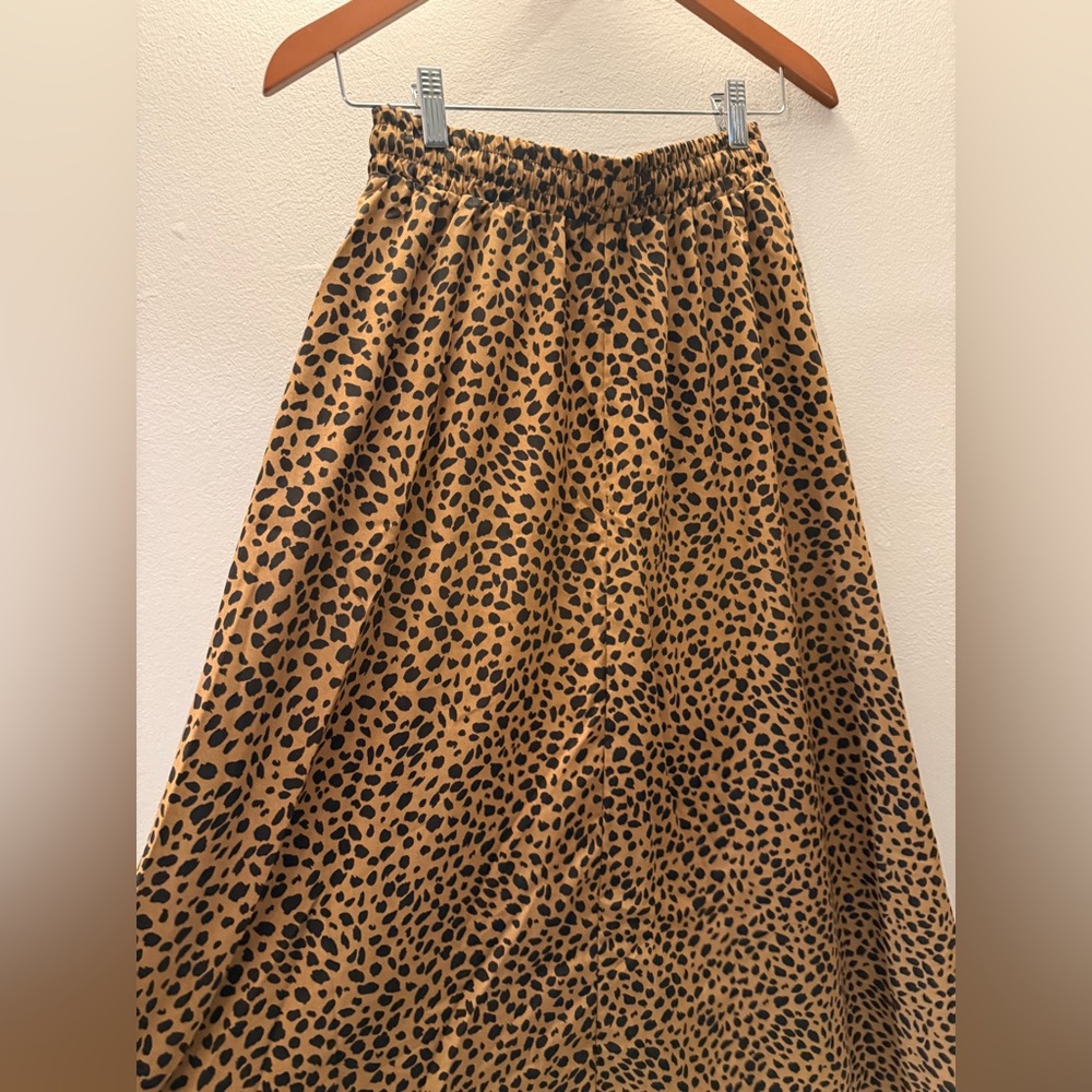 Leopard Print Maxi Skirt. Bluetime chiffon Leopard print small - Picture 2 of 6